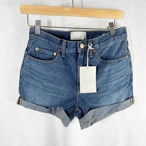 Everlane Organic Cotton The Denim Short Size 25 Vintage Indigo